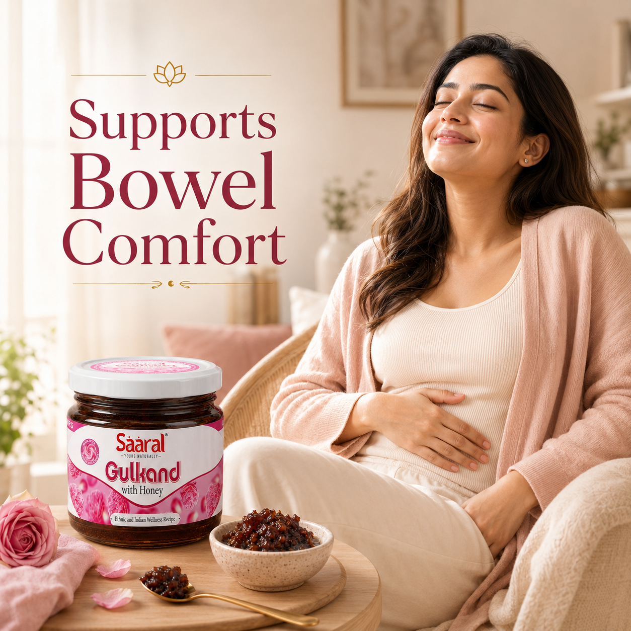 Saaral Gulkand with Honey Made with Damask Rose Sun Dried 250 grams