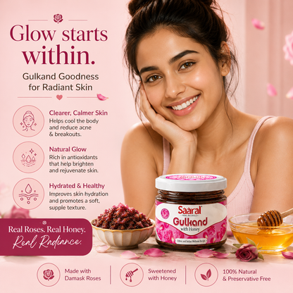 Saaral Gulkand with Honey Made with Damask Rose Sun Dried 250 grams