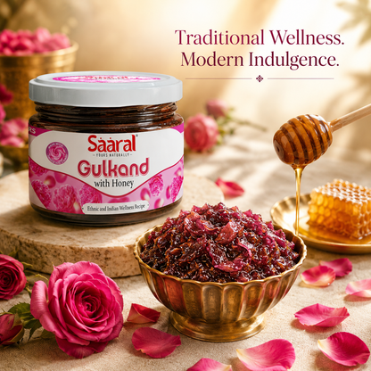Saaral Gulkand with Honey Made with Damask Rose Sun Dried 250 grams