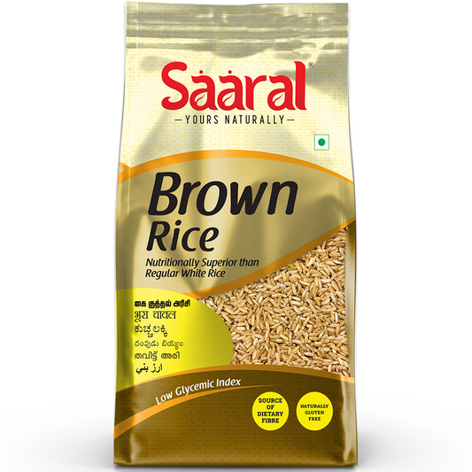 Saaral Brown Rice – 500 g front packaging view