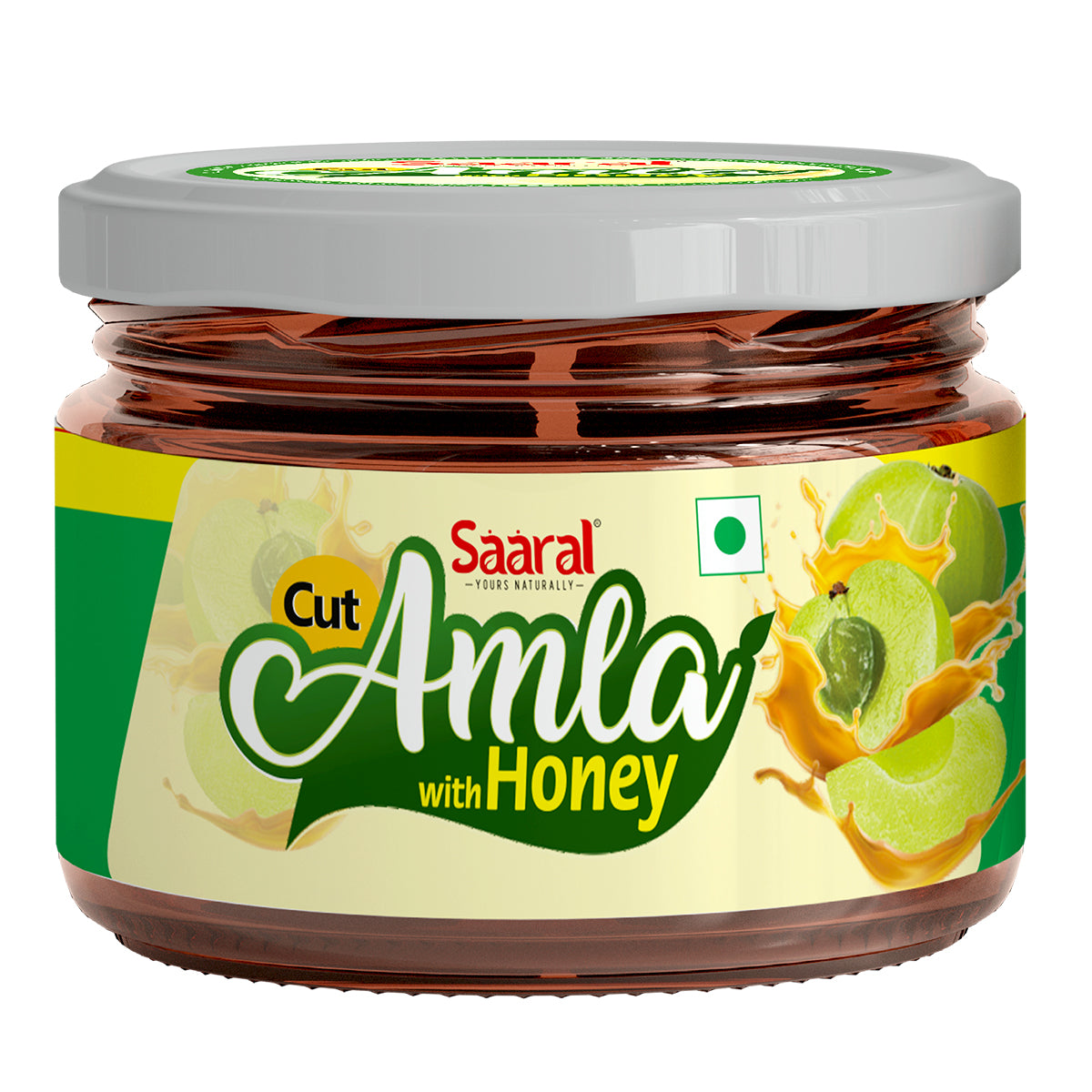 Saaral Cut Amla with Honey – 250 g front packaging view