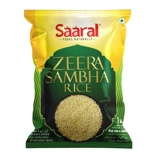 Saaral Seeraga Samba Rice – 1 kg front packaging view